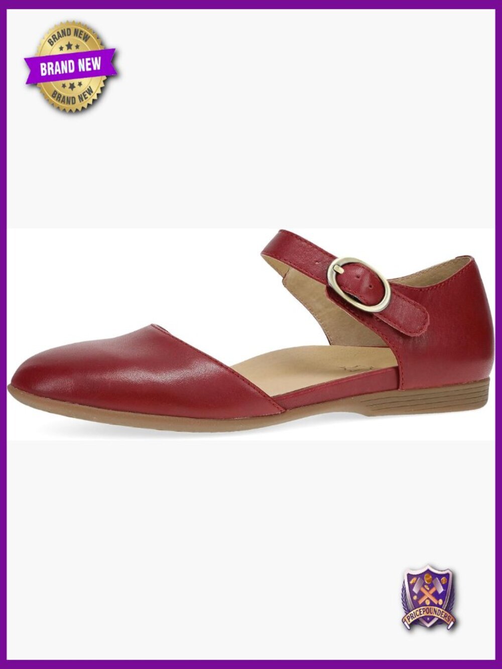 Dansko Liv Mary Jane Flats - Arch Support, Soft Leather, Adjustable Buckle,